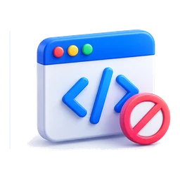 No Coding Needed 3D icon
