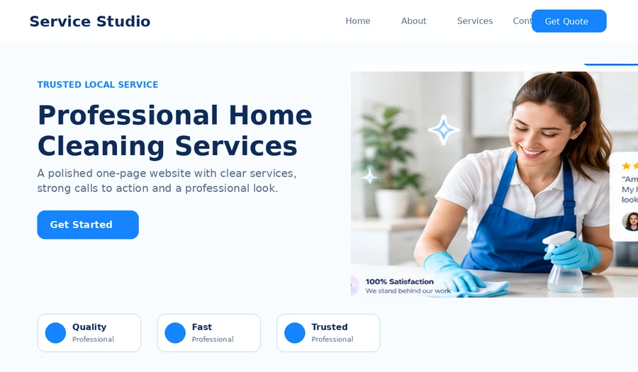 Modern clean website style