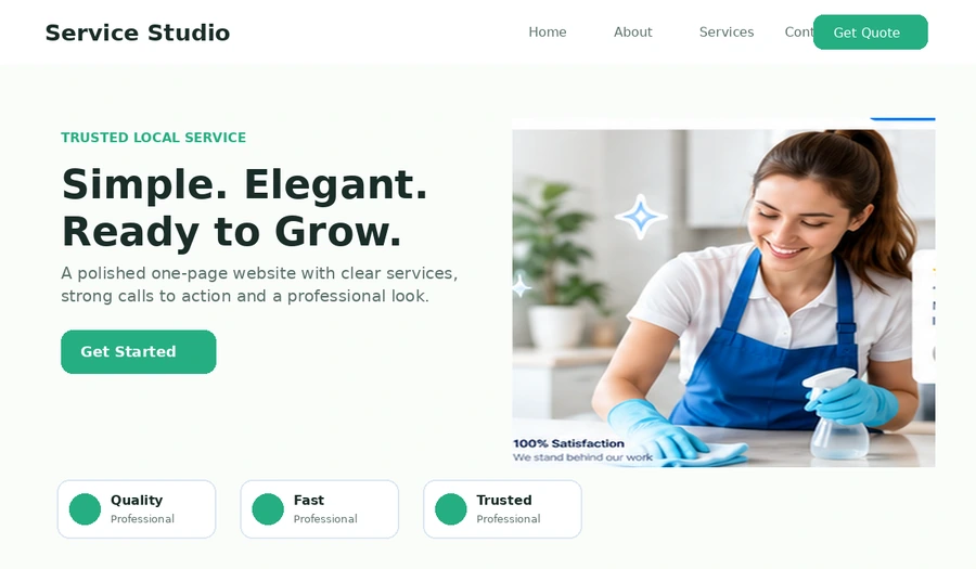 Elegant minimal website style